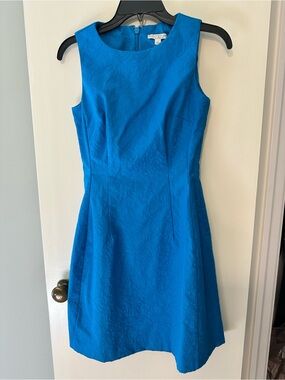 New York & Company Electric Blue Sleeveless A-Line Dress